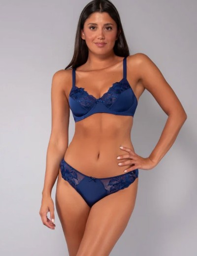 Комплект Sielei PRECIOUS мягкая чашка+слипы 78305C blu, Цвет: blu (синий), Размеры: 75C, изображение 7