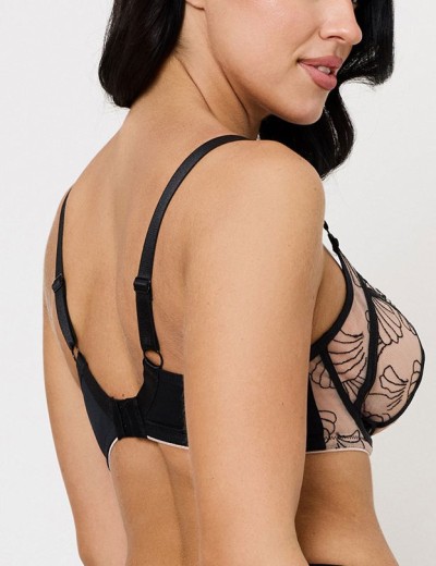 Бюстгальтер с подкроем Subtille FREYA soft side support, Цвет: черный+бежевый, Размеры: 100C, изображение 2