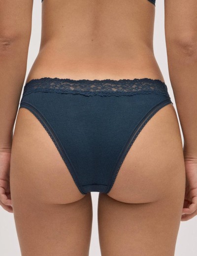 Трусы бразилиана с кружевом Ysabel Mora 10764 тёмно-синий, Цвет: тёмно-синий, Размеры: M, изображение 2
