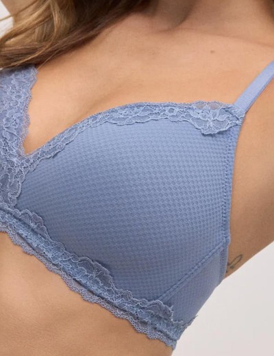 Бюстгальтер бралетт без косточек Ysabel Mora 10769 голубой, Цвет: голубой, Размеры: 85B, изображение 3