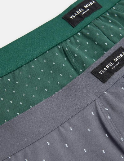 Трусы боксеры Ysabel Mora 20423 (2 шт) зелёный + серый, Цвет: зелёный + серый, Размеры: M, изображение 5
