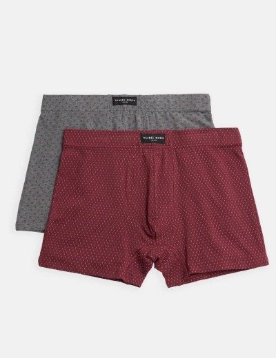 Трусы боксеры Ysabel Mora 20425 (2 шт) серый + бордо, Цвет: серый + бордо, Размеры: M, изображение 6