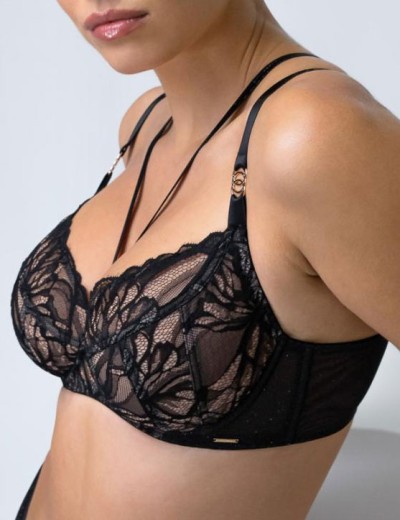 Мягкий кружевной бюстгальтер Alles THE ICON M черный, Цвет: черный, Размеры: 95G, изображение 3