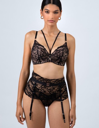 Высокий кружевной пояс Alles THE ICON garter belt черный, Цвет: черный, Размеры: XL, изображение 5