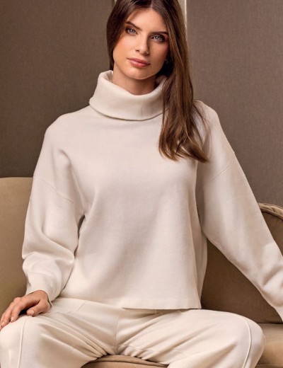 Теплый костюм из трикотажа с начесом Lormar BASIC 603897LU latte, Цвет: latte (молочный), Размеры: M/L, изображение 2