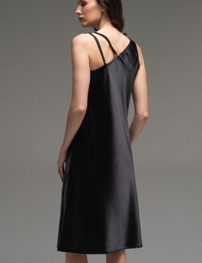 Шёлковая ночная сорочка Mia-Amore LILIROSE 4595 черный, Цвет: черный, Размеры: M, изображение 2