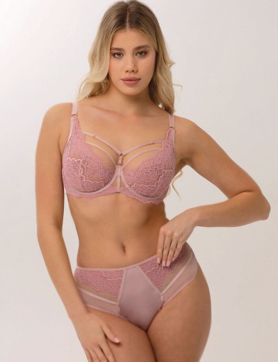 Кружевной бюстгальтер Subtille NINA DUSTY ROSE soft, Цвет: пыльная роза, Размеры: 100D, изображение 3