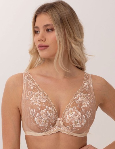 Бюстгальтер бралетт Subtille PATRICIA BEIGE soft bralette big, Цвет: бежевый, Размеры: 65F, изображение 3