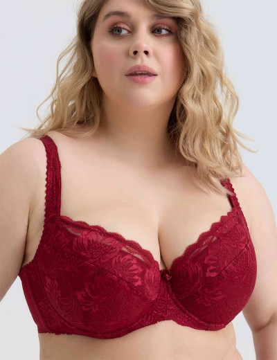Кружевной бюстгальтер с поролоном Elli 3030 румба, Цвет: румба, Размеры: 80D, изображение 5