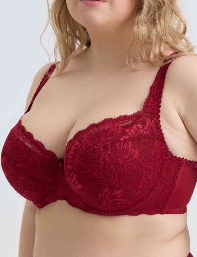Кружевной бюстгальтер с поролоном Elli 3030 румба, Цвет: румба, Размеры: 80D, изображение 3