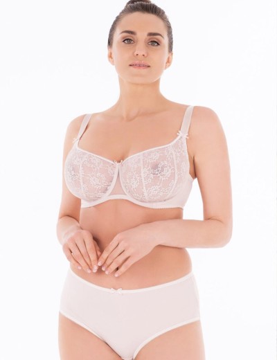 Кружевной бюстгальтер балконет Honey H43-21-L крем-брюле, Цвет: крем-брюле, Размеры: 90B, изображение 3