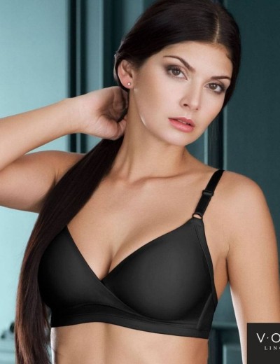 Бюстгальтер минимайзер без каркасов VOVA VICTORIA V86212 черный, Цвет: черный, Размеры: 85C, изображение 2