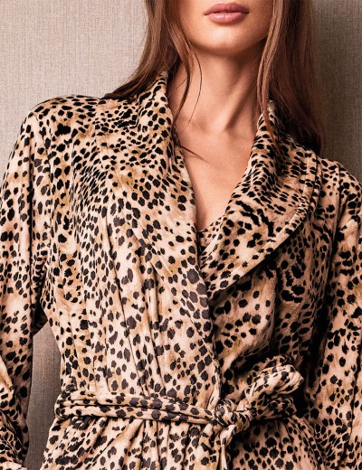 Леопардовый халат Lormar CLUTCH 673860LU animalier, Цвет: animalier (анимал-принт), Размеры: M, изображение 2