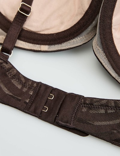 Бюстгальтер с пуш-ап вкладышами Esotiq 43521 NACRE шоколадный, Цвет: шоколадный, Размеры: 65E, изображение 8