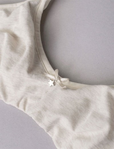 Хлопковый бюстгальтер без каркасов Sielei NATURAL COTTON 1450 ecru melange, Цвет: ecru melange, Размеры: 90B, изображение 6