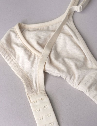 Хлопковый бюстгальтер без каркасов Sielei NATURAL COTTON 1450 ecru melange, Цвет: ecru melange, Размеры: 90B, изображение 7