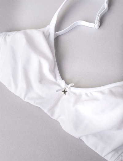 Хлопковый бюстгальтер без каркасов Sielei NATURAL COTTON 1450 bianco, Цвет: bianco (белый), Размеры: 90B, изображение 7