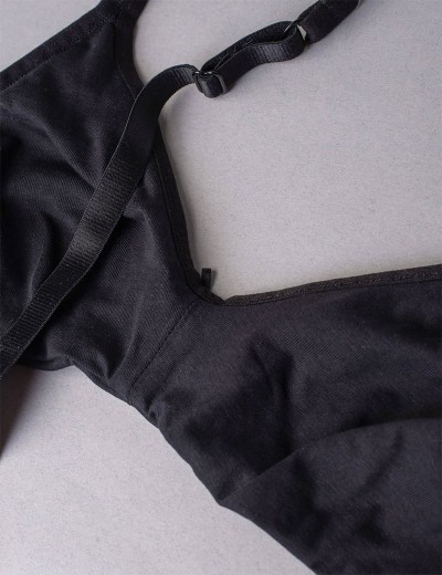 Хлопковый бюстгальтер без каркасов Sielei NATURAL COTTON 1450 nero, Цвет: nero (черный), Размеры: 90B, изображение 7