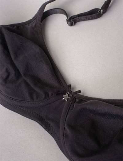 Хлопковый бюстгальтер без косточек Sielei NATURAL COTTON 1452 nero nero, Цвет: nero (черный), Размеры: 80B, изображение 7