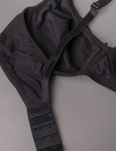 Хлопковый бюстгальтер без косточек Sielei NATURAL COTTON 1452 nero nero, Цвет: nero (черный), Размеры: 80B, изображение 8