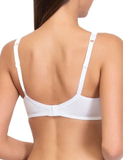 Хлопковый бюстгальтер без косточек Sielei NATURAL COTTON 1452 nero bianco, Цвет: bianco (белый), Размеры: 85C, изображение 2