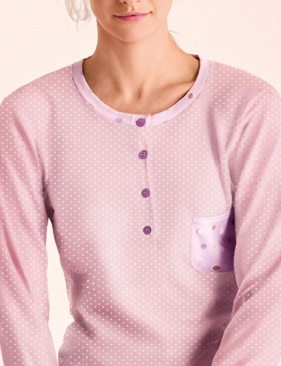 Пижама из хлопка Infiore DRIBBLING DRB3000 weekend, Цвет: weekend (розовый), Размеры: S, изображение 2