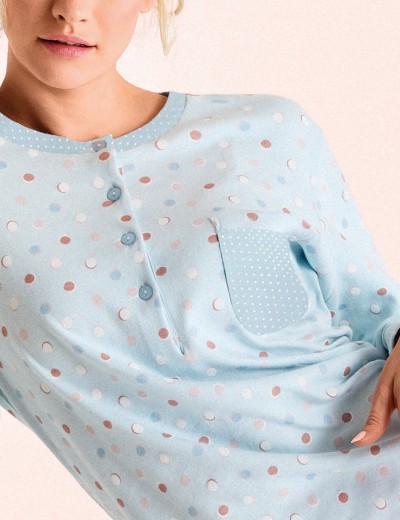 Хлопковая сорочка с рукавом Infiore DRIBBLING DRB3002 sunday, Цвет: sunday (голубой), Размеры: L, изображение 2