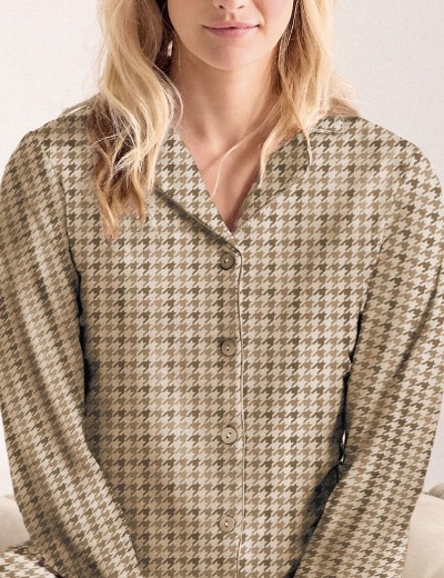 Пижама с принтом Infiore NEWCHIC NWC3942 chic, Цвет: chic (кофейно-бежевый), Размеры: L, изображение 2