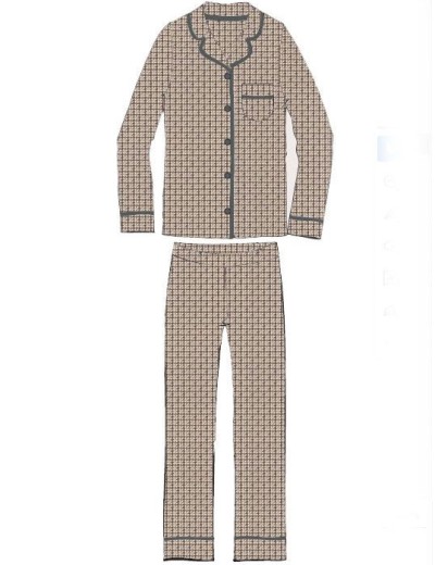 Пижама с принтом Infiore NEWCHIC NWC3942 chic, Цвет: chic (кофейно-бежевый), Размеры: L, изображение 3