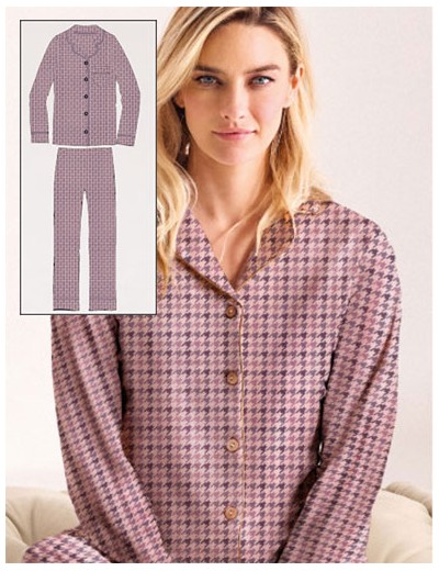 Пижама с принтом Infiore NEWCHIC NWC3942 snob, Цвет: snob (кофейно-розовый), Размеры: L, изображение 2