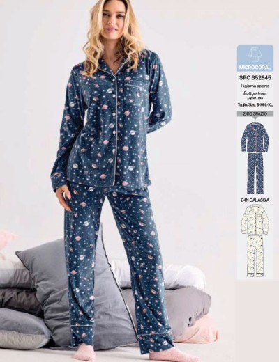 Теплая пижама Infiore SPACE TRIP SPC2845 galassia, Цвет: galassia (молочный), Размеры: S, изображение 2