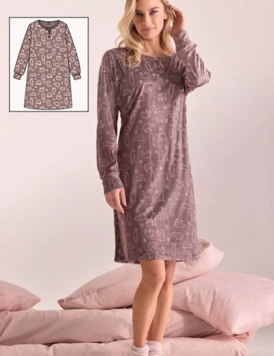 Сорочка из флиса Infiore POLARIS PLR2869 lazy, Цвет: lazy (кофейный), Размеры: M, изображение 2