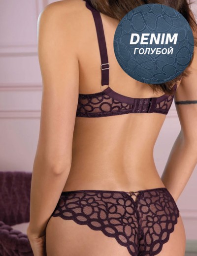 Комплект Leilieve ATTRACTION мягкая+бразилиана M8757 denim, Цвет: denim (голубой), Размеры: 90C, изображение 3