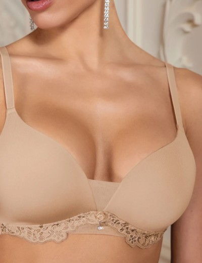 Комплект Leilieve TENDERNESS триангул+стринги M8039 mocha mousse, Цвет: mocha mousse (бежевый), Размеры: 70B, изображение 3