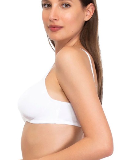 Бюстгальтер мягкий хлопковый без косточек Sielei NATURAL COTTON 1440 bianco, Цвет: bianco (белый), Размеры: 80C, изображение 4