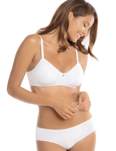 Бюстгальтер мягкий хлопковый без косточек Sielei NATURAL COTTON 1440 bianco, Цвет: bianco (белый), Размеры: 80C, изображение 6