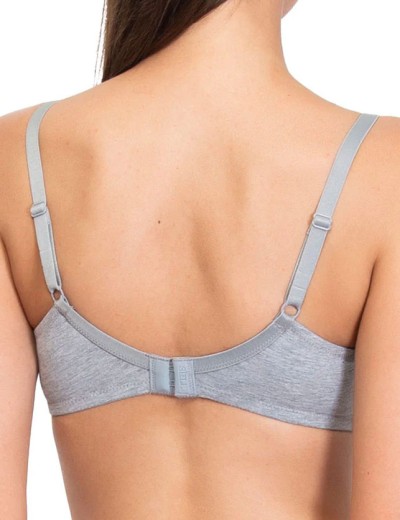 Бюстгальтер мягкий хлопковый без косточек Sielei NATURAL COTTON 1440 grigio melange, Цвет: grigio melange, Размеры: 75C, изображение 2