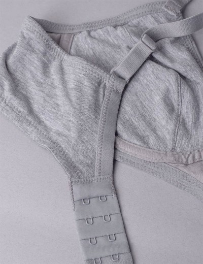 Бюстгальтер мягкий хлопковый без косточек Sielei NATURAL COTTON 1440 grigio melange, Цвет: grigio melange, Размеры: 75C, изображение 7