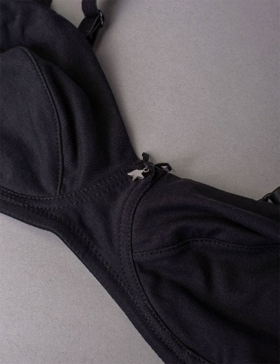 Бюстгальтер мягкий хлопковый без косточек Sielei NATURAL COTTON 1440 nero, Цвет: nero (черный), Размеры: 80C, изображение 7