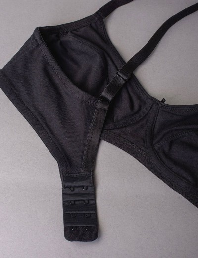 Бюстгальтер мягкий хлопковый без косточек Sielei NATURAL COTTON 1440 nero, Цвет: nero (черный), Размеры: 80C, изображение 9