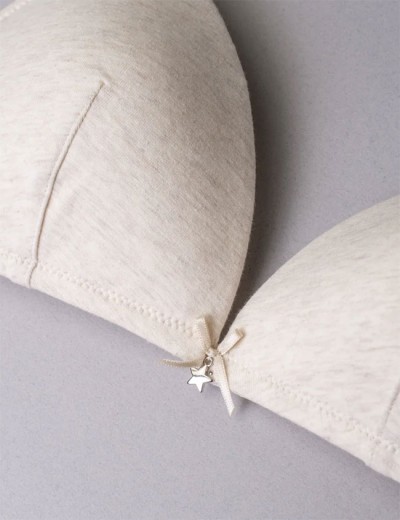 Хлопковый бескостный бюстгальтер Sielei NATURAL COTTON 1458 ecru melange, Цвет: ecru melange, Размеры: 85B, изображение 2