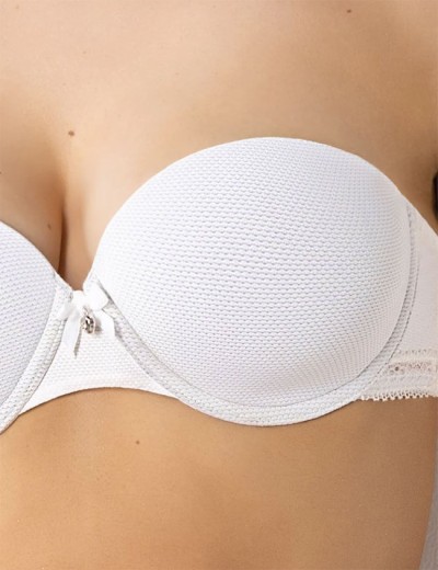 Бюстгальтер бандо Sielei DARLING 1880 bianco latte, Цвет: bianco latte (белый), Размеры: 75B, изображение 3