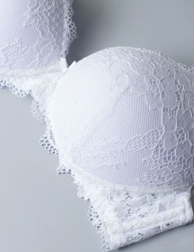 Кружевной бюстгальтер пуш-ап без каркасов Sielei WONDER LACE 2446 bianco, Цвет: bianco (белый), Размеры: 75B, изображение 6