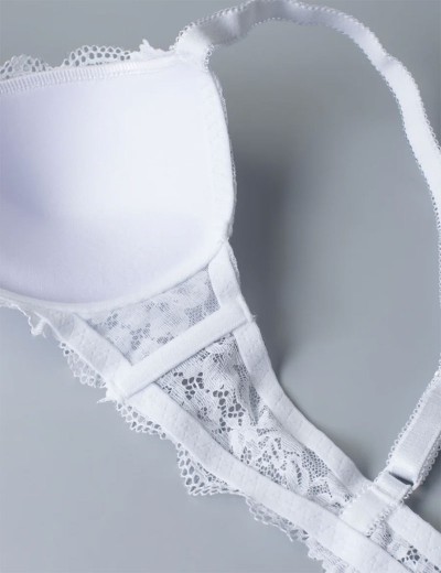 Кружевной бюстгальтер пуш-ап без каркасов Sielei WONDER LACE 2446 bianco, Цвет: bianco (белый), Размеры: 75B, изображение 7