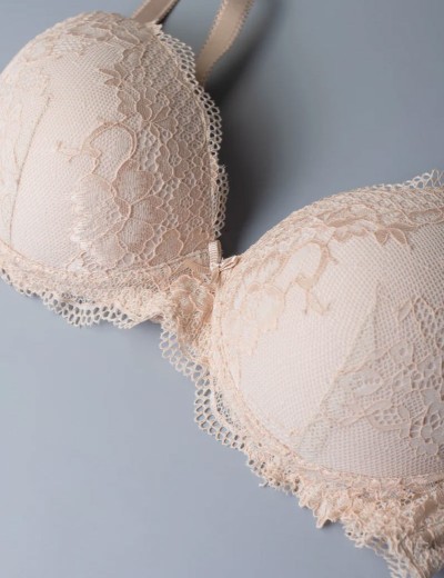 Кружевной бюстгальтер пуш-ап без каркасов Sielei WONDER LACE 2446 cipria, Цвет: cipria (телесный), Размеры: 70B, изображение 6