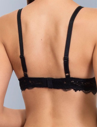 Кружевной бюстгальтер пуш-ап без каркасов Sielei WONDER LACE 2446 nero, Цвет: nero (черный), Размеры: 75B, изображение 2