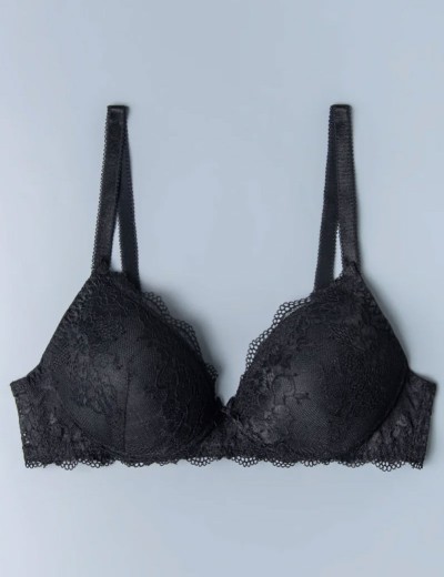 Кружевной бюстгальтер пуш-ап без каркасов Sielei WONDER LACE 2446 nero, Цвет: nero (черный), Размеры: 75B, изображение 5