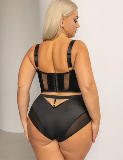 Трусы высокие Kris Line SIMPLE high waist, Цвет: черный, Размеры: 3XL, изображение 5