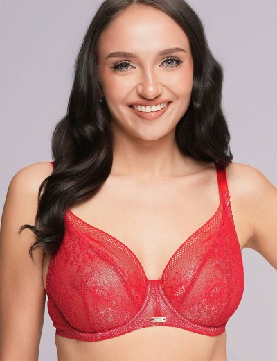Мягкий кружевной бюстгальтер Ava 2252 M red, Цвет: красный, Размеры: 80C, изображение 5
