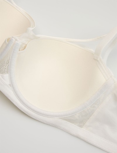 Бюстгальтер-топ с поролоновыми чашками Esotiq CROWN 43747 кремовый, Цвет: кремовый, Размеры: 75E, изображение 6